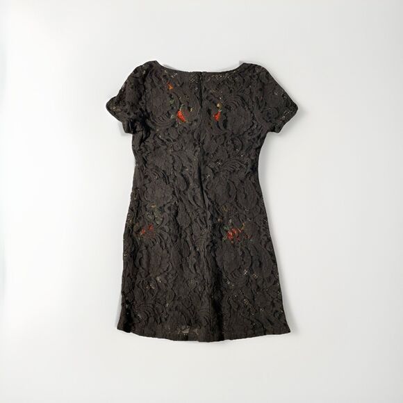 FOREVER 21 Black Red Lace Rose Floral Mini Fit Flare Dress Lg Whimsigoth Fairy - Picture 3 of 6